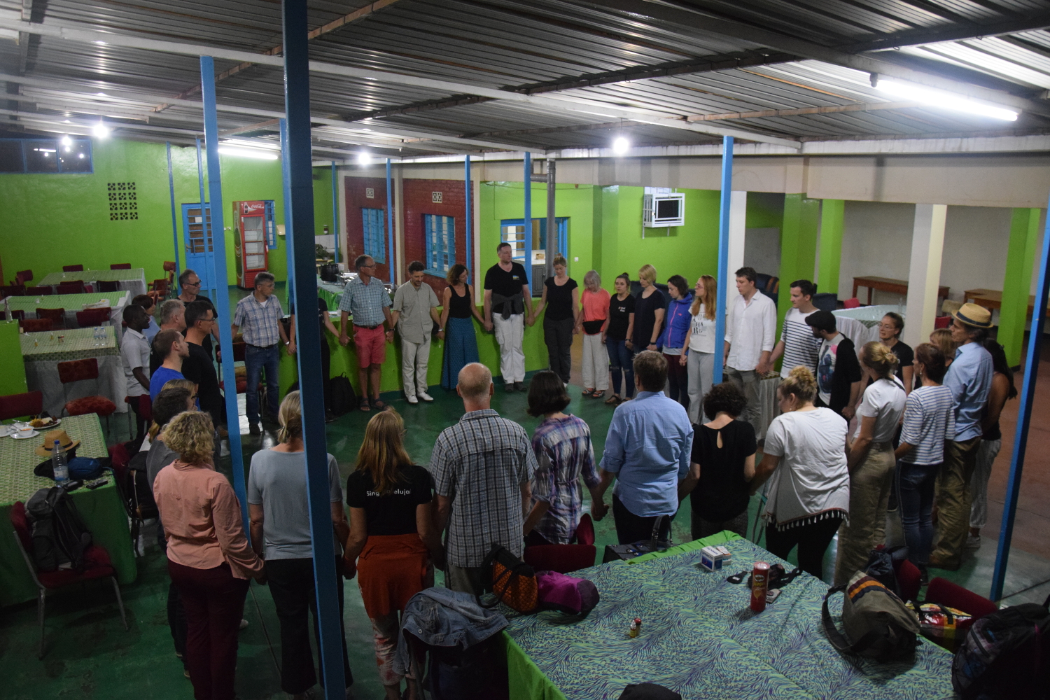 Chorprobe im Isano Guesthouse