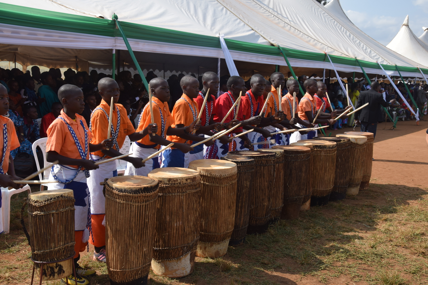 Trommelgruppe auf dem Kirchentag